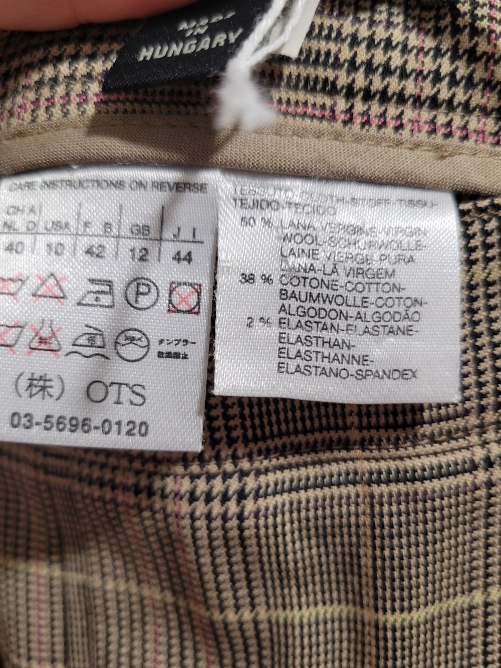 Weekend Max Mara Brown Plaid Pleated Midi Skirt Size 10 - Picture 10 of 11